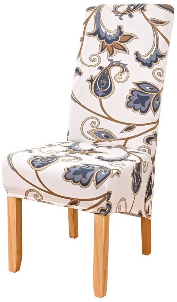Rosnek Stuhlhusse Extra groß, Floral Geometrisch, Stretch, für Bankett Party Esszimmer Bild 1