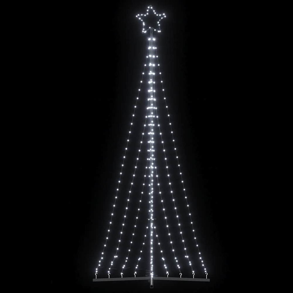 vidaXL Weihnachtsbaum-Beleuchtung 447 LEDs Kaltweiß 249 cm 4016433 Bild 1