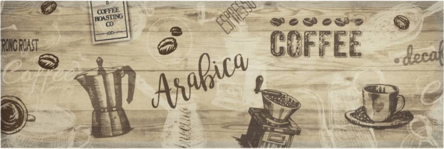 vidaXL Küchenteppich Waschbar Kaffee Braun 60x180 cm Samt 4005579 Bild 1