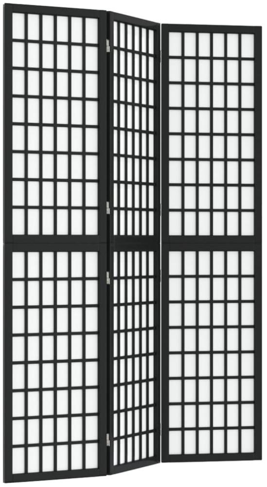 vidaXL 3-tlg. Paravent Japanischer Stil Faltbar 120x170 cm Schwarz 352079 Bild 1