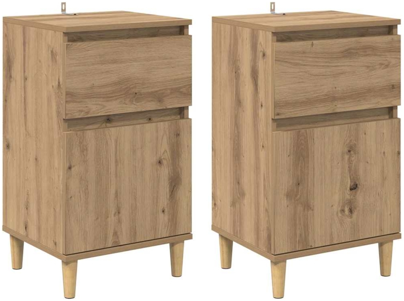 vidaXL Nachttisch 2 pcs Artisan-Eiche 40 x 35 x 70 cm Holzwerkstoff 881236 Bild 1