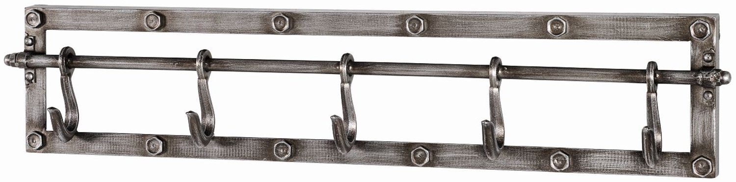 Garderobe Wandgarderobe Garderobenleiste anthrazit Metall 73x8x15cm Bild 1