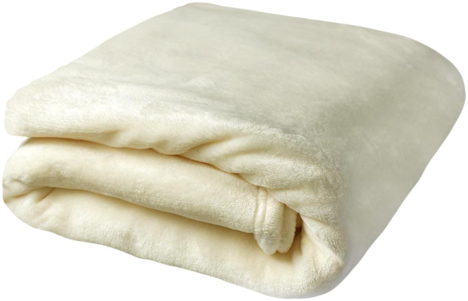 Traumschlaf Teddy-Fleece Kuscheldecke|150x200 cm| wollweissTraumschlaf Teddy-Fleece Kuscheldecke Bild 1