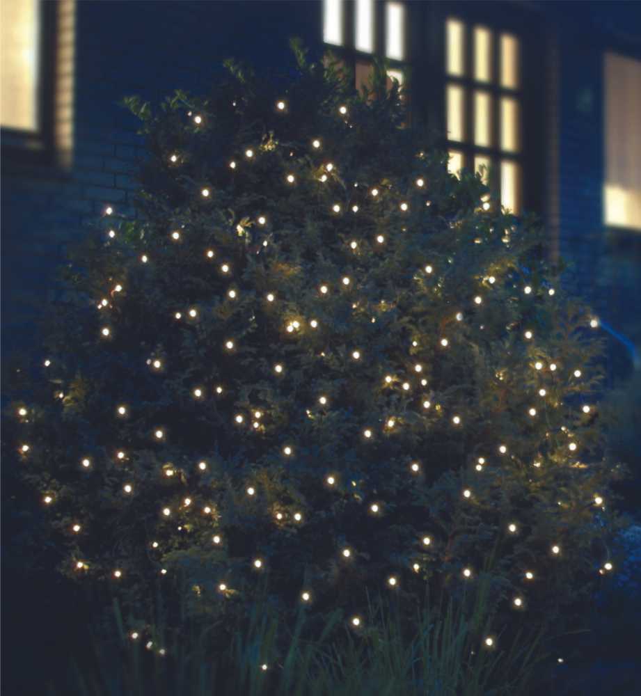 LED Dekolicht LED Lichternetz 3x3m 200er kaltweiß-grün F-H-S 02893 Bild 1