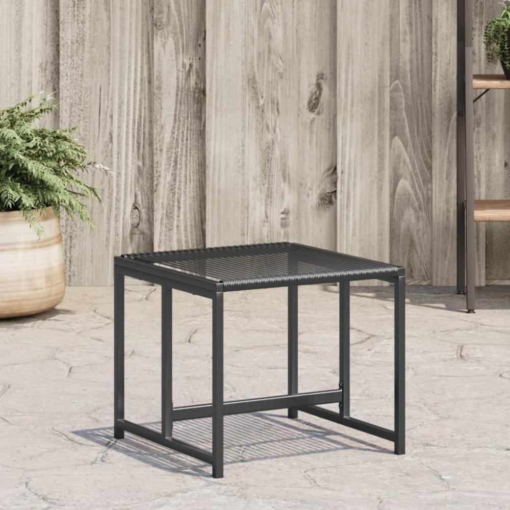 vidaXL Gartenhocker 4 Stk. Schwarz Poly Rattan 4008579 Bild 1