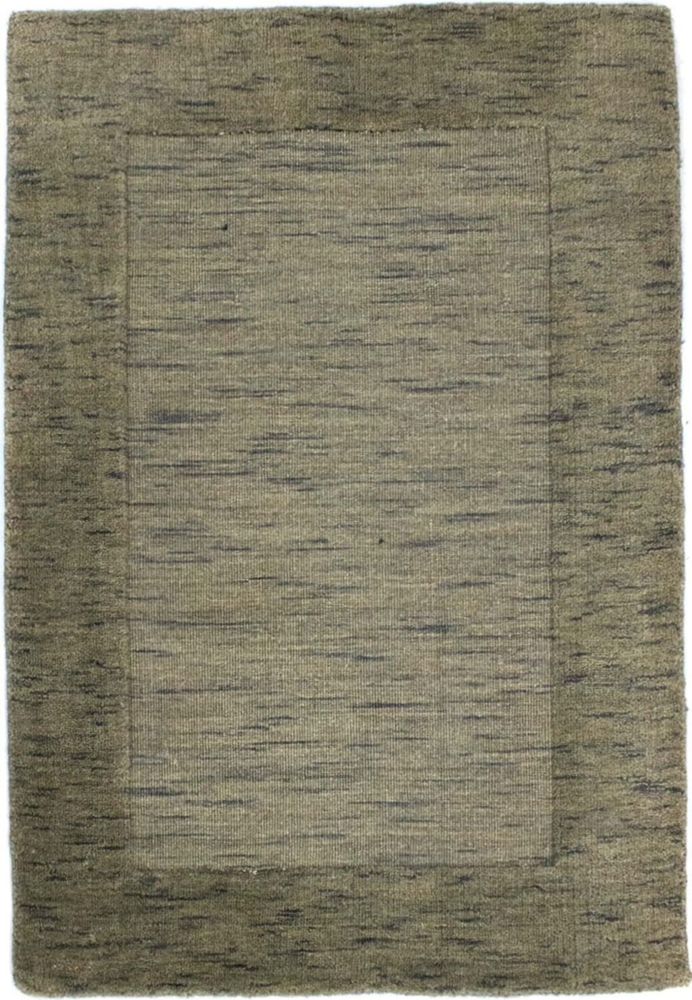 Morgenland Wollteppich - 90 x 60 cm - grau Bild 1