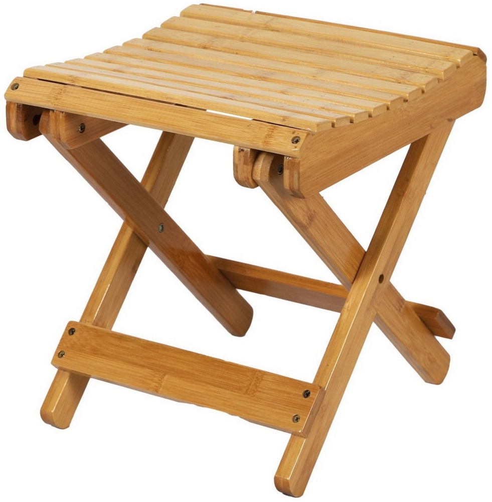 Urban Living Sitzhocker Bambus Klapphocker Klappstuhl Klapp-Sitz klappbarer Stuhl Bild 1