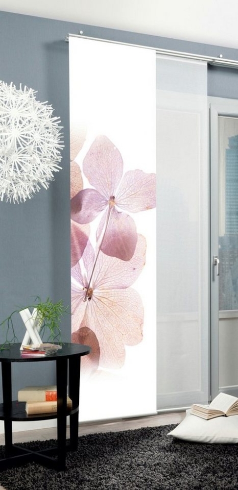 HOME WOHNIDEEN Schiebegardine Schiebewand BONITA Leinenstruktur Digitaldruck mit Zubehör, (1 St), 100% Polyester Bild 1