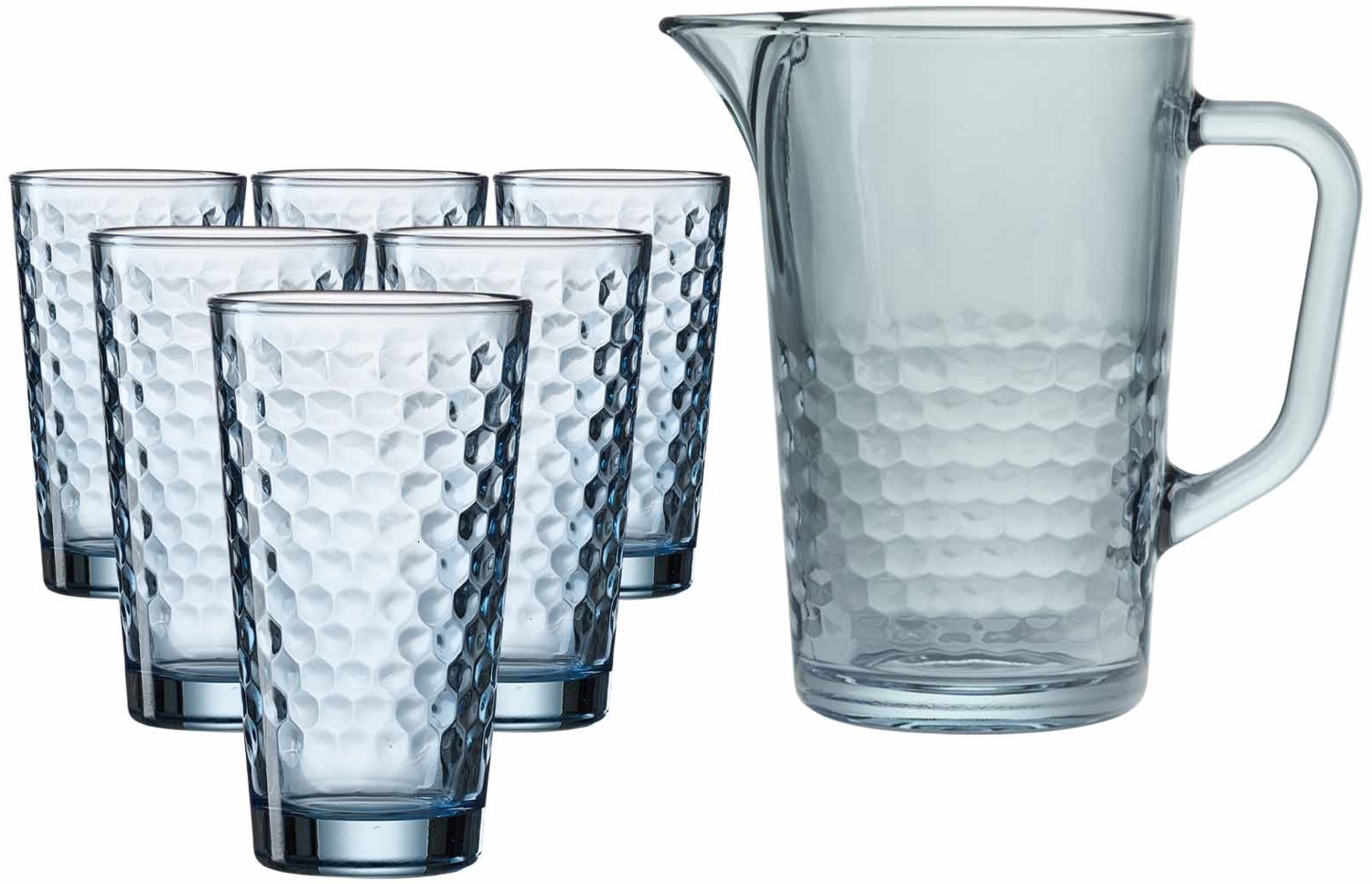 Ritzenhoff & Breker Favo Krug- und Longdrinkglasset 7-teilig blau - DS Bild 1