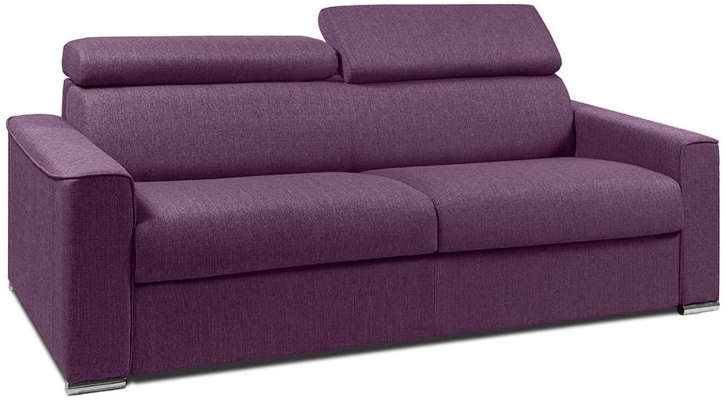 Schlafsofa 4-Sitzer Stoff VIZIR - Violett - Liegefläche: 160 cm - Matratzenhöhe: 14 cm Bild 1