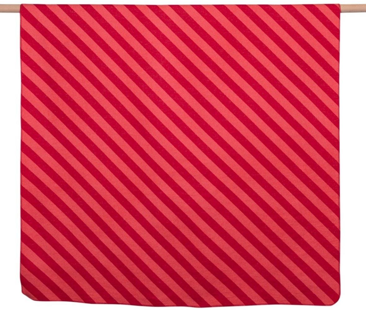 David Fussenegger Flanelldecke Silvretta Diagonale Streifen Rot (200x140 cm) 46001540 Bild 1