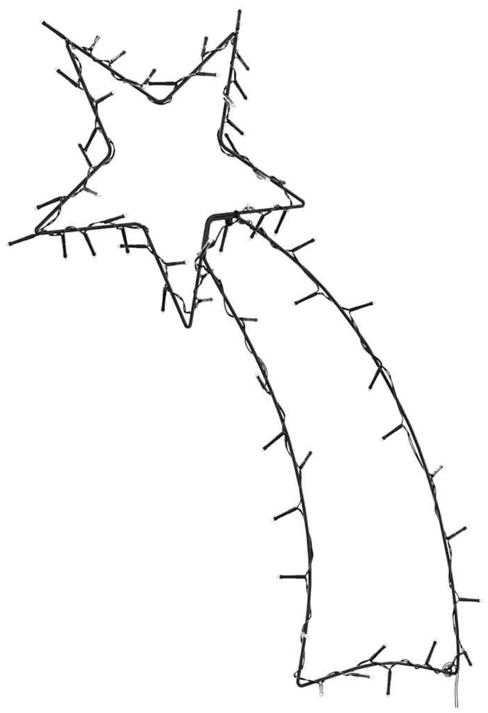 vidaXL Weihnachtsbeleuchtung Sternschnuppen-Silhouette 80 LEDs 4019606 Bild 1