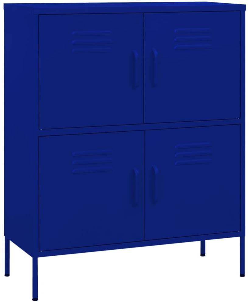 vidaXL Lagerschrank Marineblau 80x35x101,5 cm Stahl 336136 Bild 1