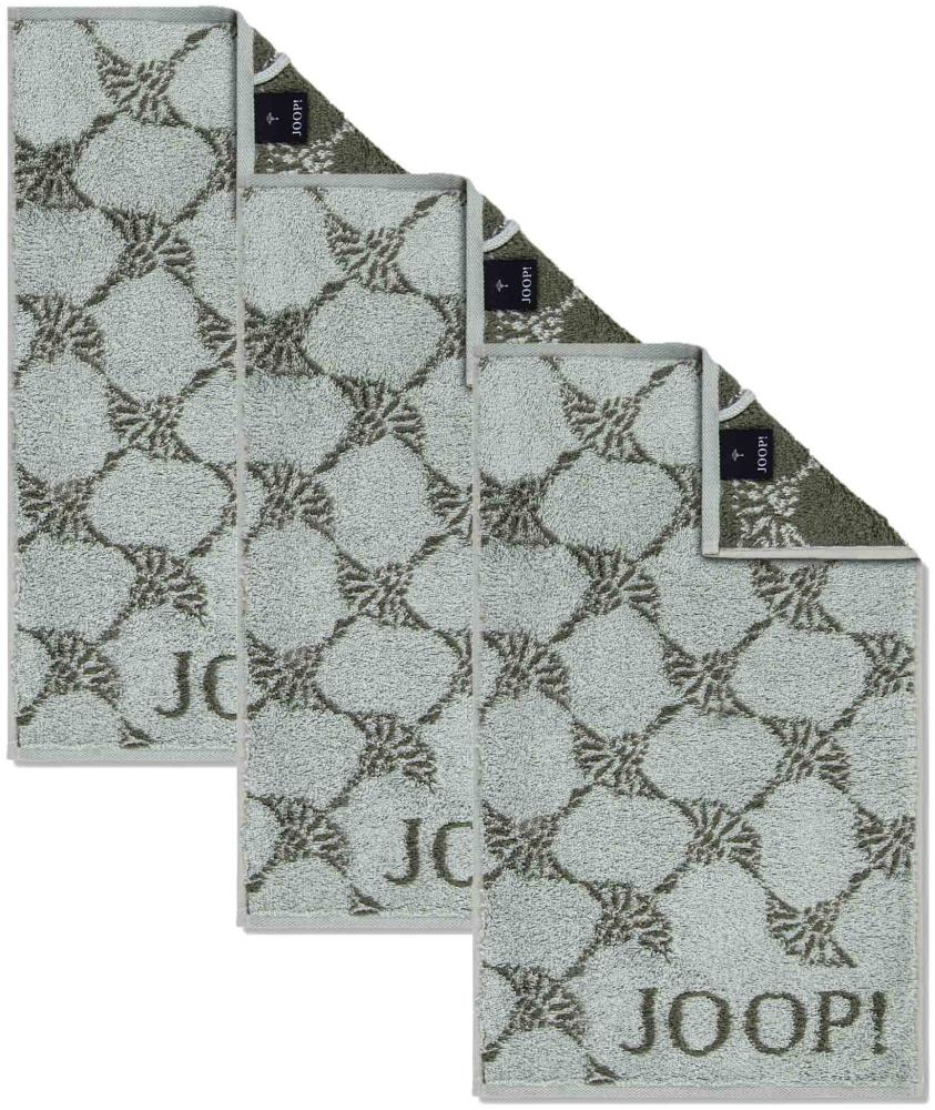 JOOP! Gästetuch Classic Frottierkollektion, 3er Pack - Walkfrottier Salbei Cornflower 30x50cm Bild 1