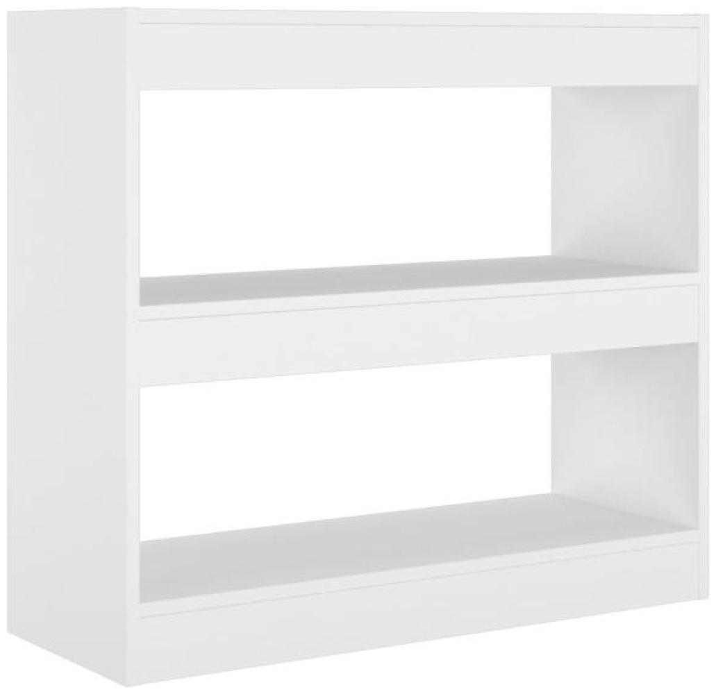 vidaXL Bücherregal/Raumteiler Weiß 80x30x72 cm 811691 Bild 1