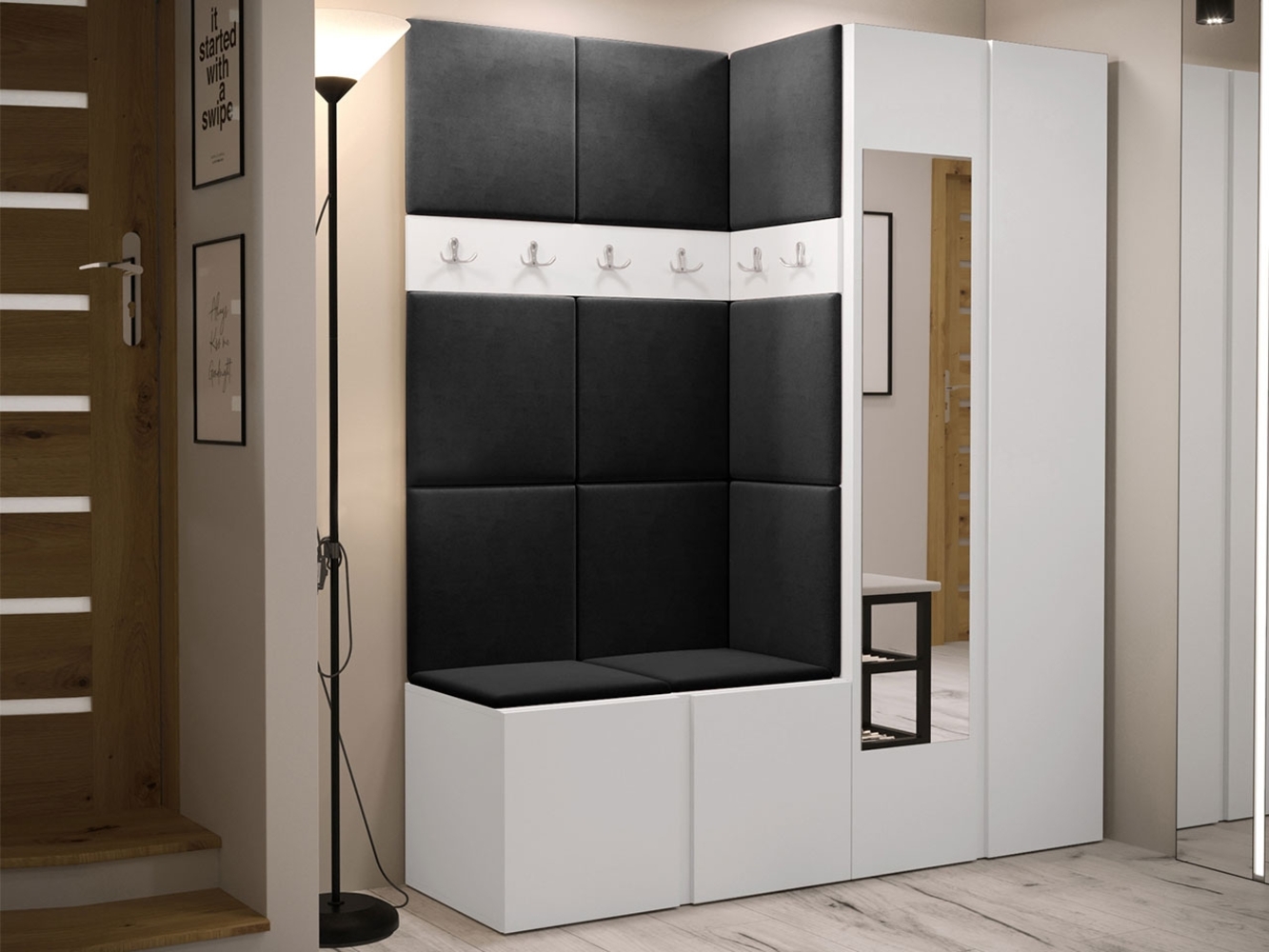 Garderoben-Set Monati XII, Weiß, Farbe: Manila 18 Bild 1