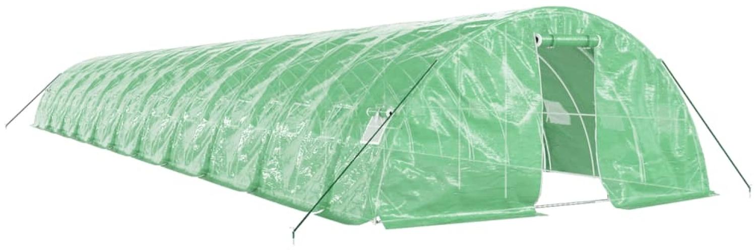 vidaXL Gewächshaus mit Stahlrahmen Grün 110 m² 22x5x2,3 m 3188092 Bild 1