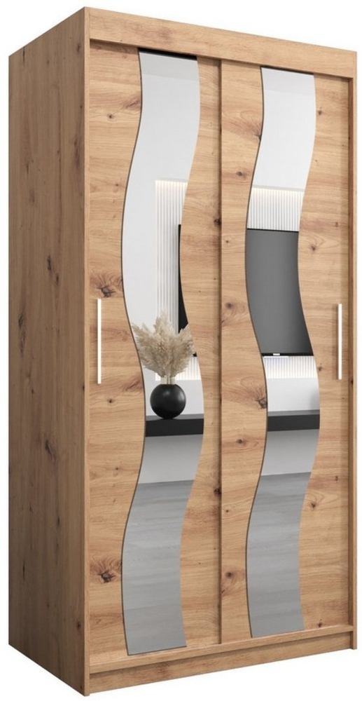 ABIKS MÖBEL Schwebetürenschrank SEWILLA Schlafzimmerschrank - mit Spiegel, Kleiderstange und Regalen Bild 1