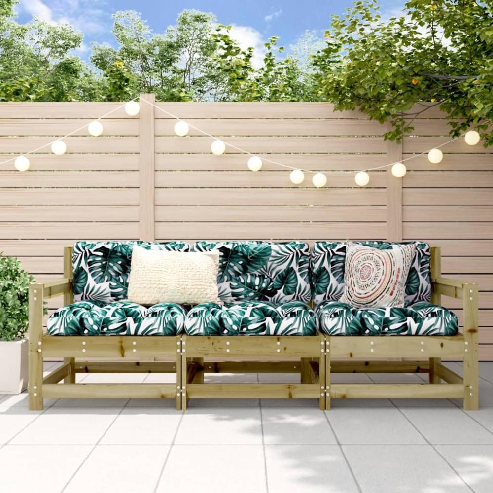 vidaXL 3-tlg. Garten-Lounge-Set Kiefernholz Imprägniert 825533 Bild 1