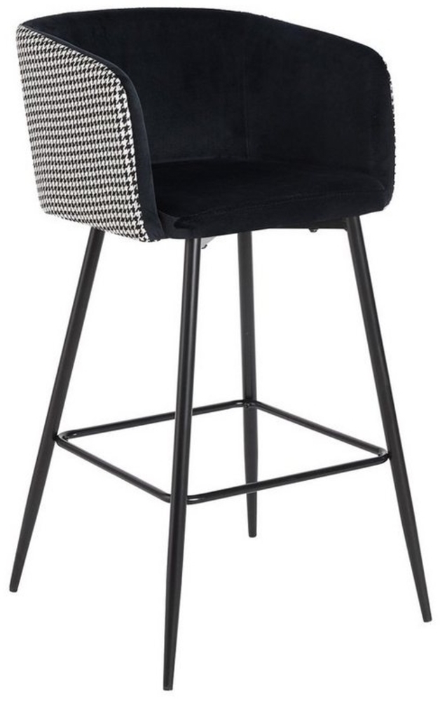 HTI-Living Barhocker Barhocker Delray (Stück, 1 St, 1 Stuhl), Tresenstuhl mit Lehne Samt Muster Bild 1