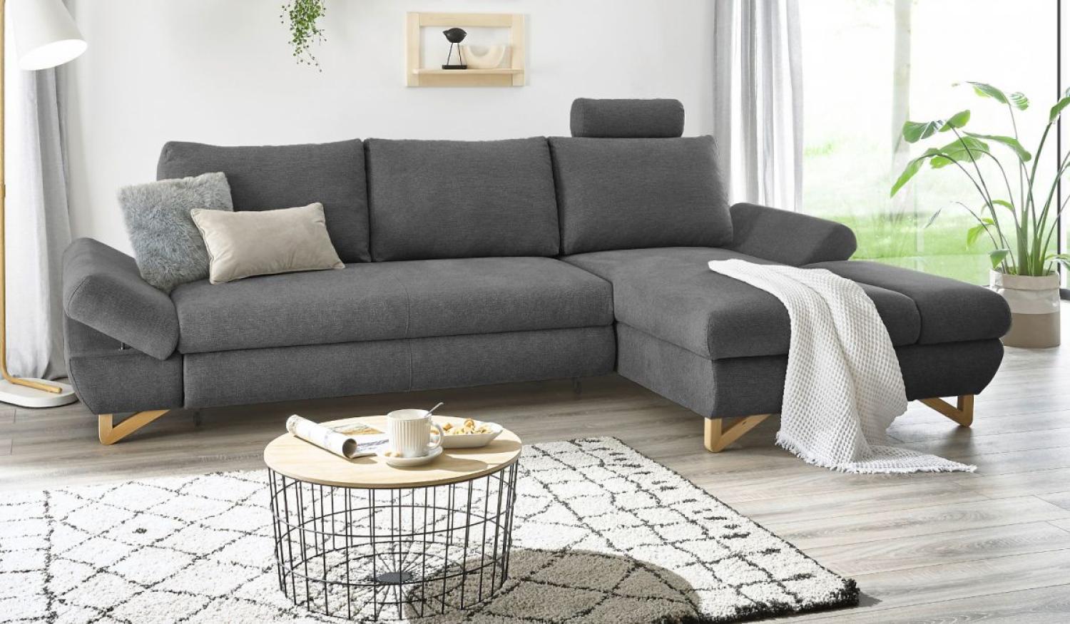 Ecksofa Skalm in grau 284 cm Bild 1