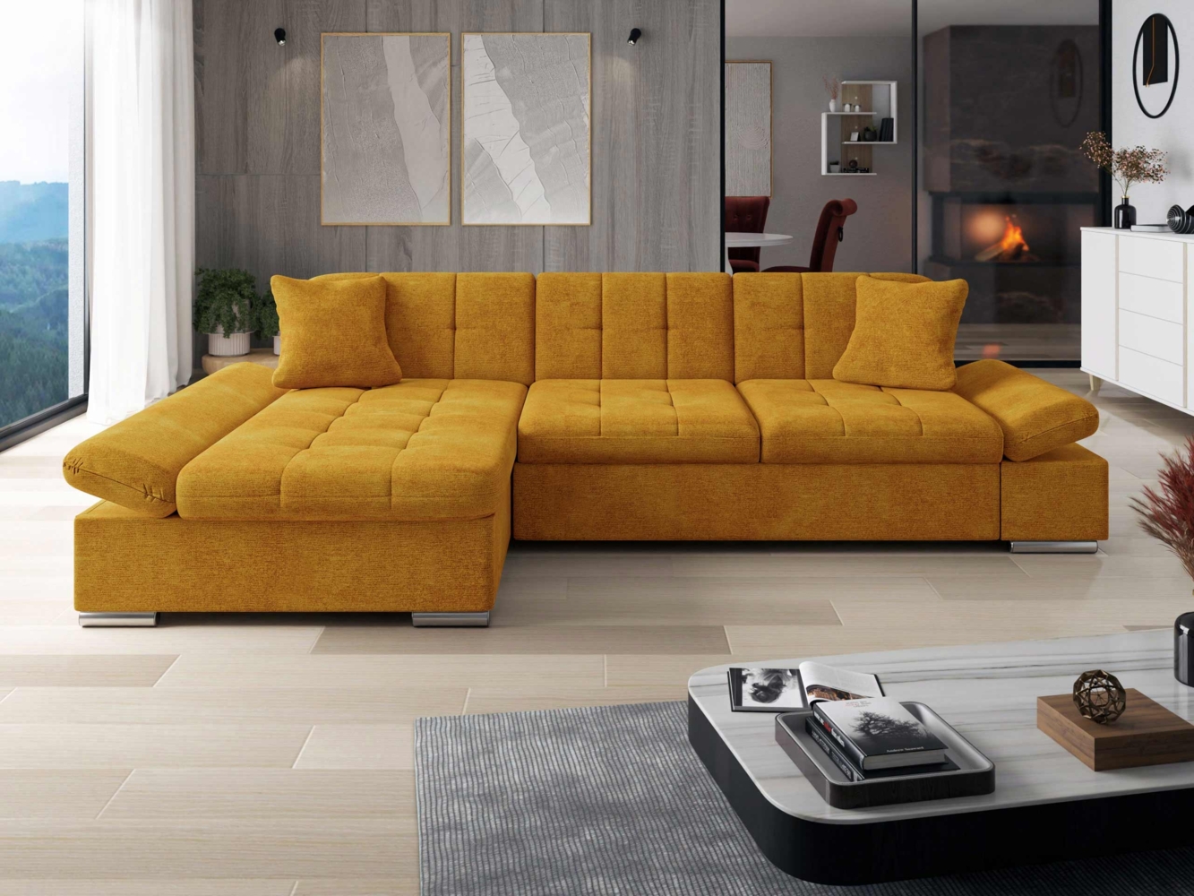 Ecksofa Malwi (Farbe: Wave 05, Seite: Links) Bild 1