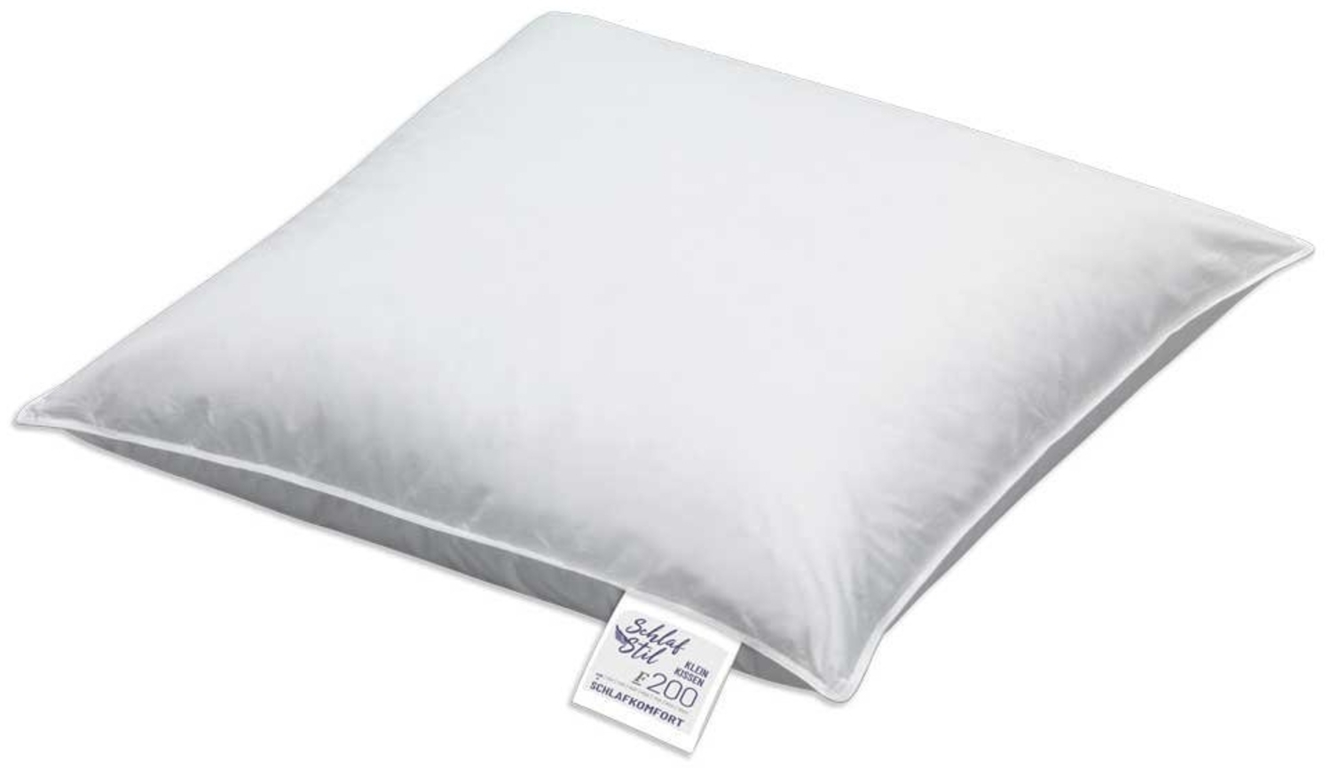 Schlafstil Baumwollkissen F200, Füllung: 100% Polyester, Bezug: 100% Baumwolle, hergestellt in Deutschland, allergikerfreundlich Bild 1