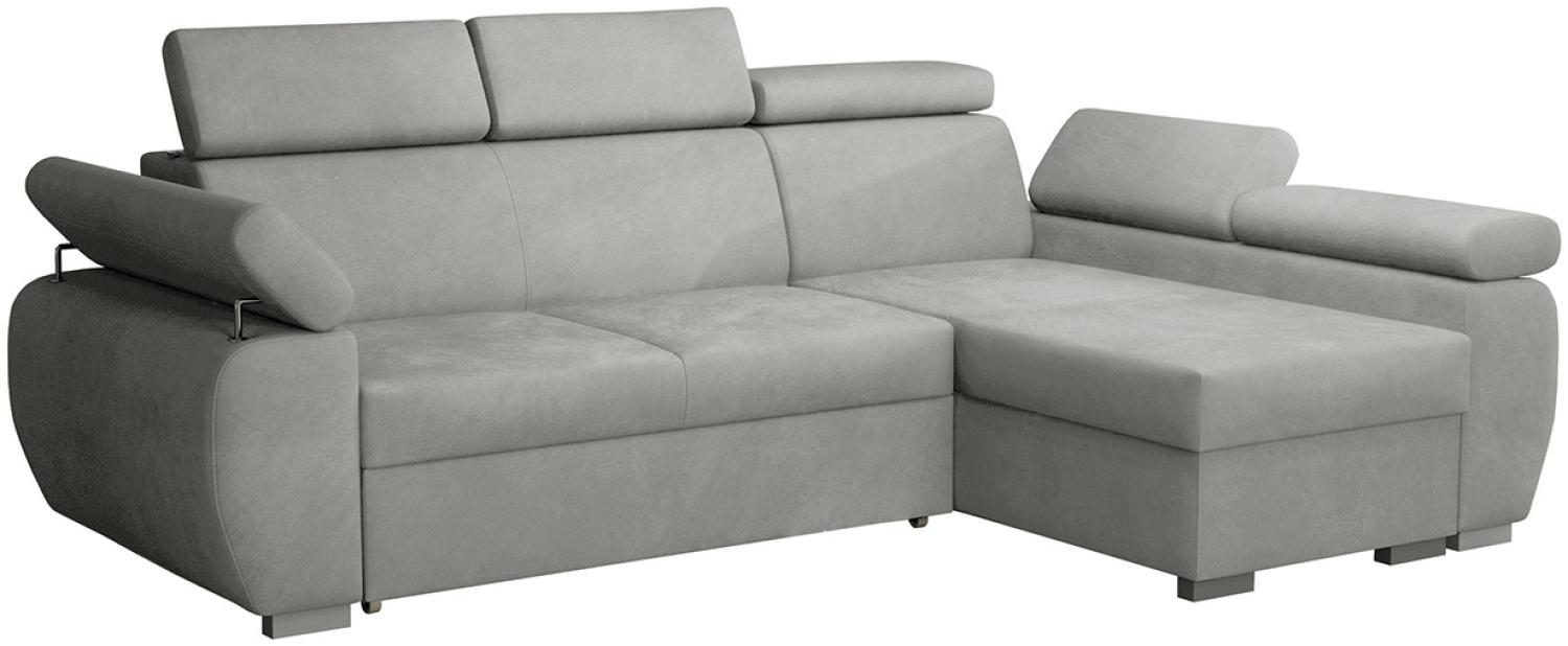 Ecksofa Boston Mini mit Schlaffunktion, Bettkasten, Einstellbare Kopfstützen (Paros 5, Seite: Rechts, 2r+LC) Bild 1