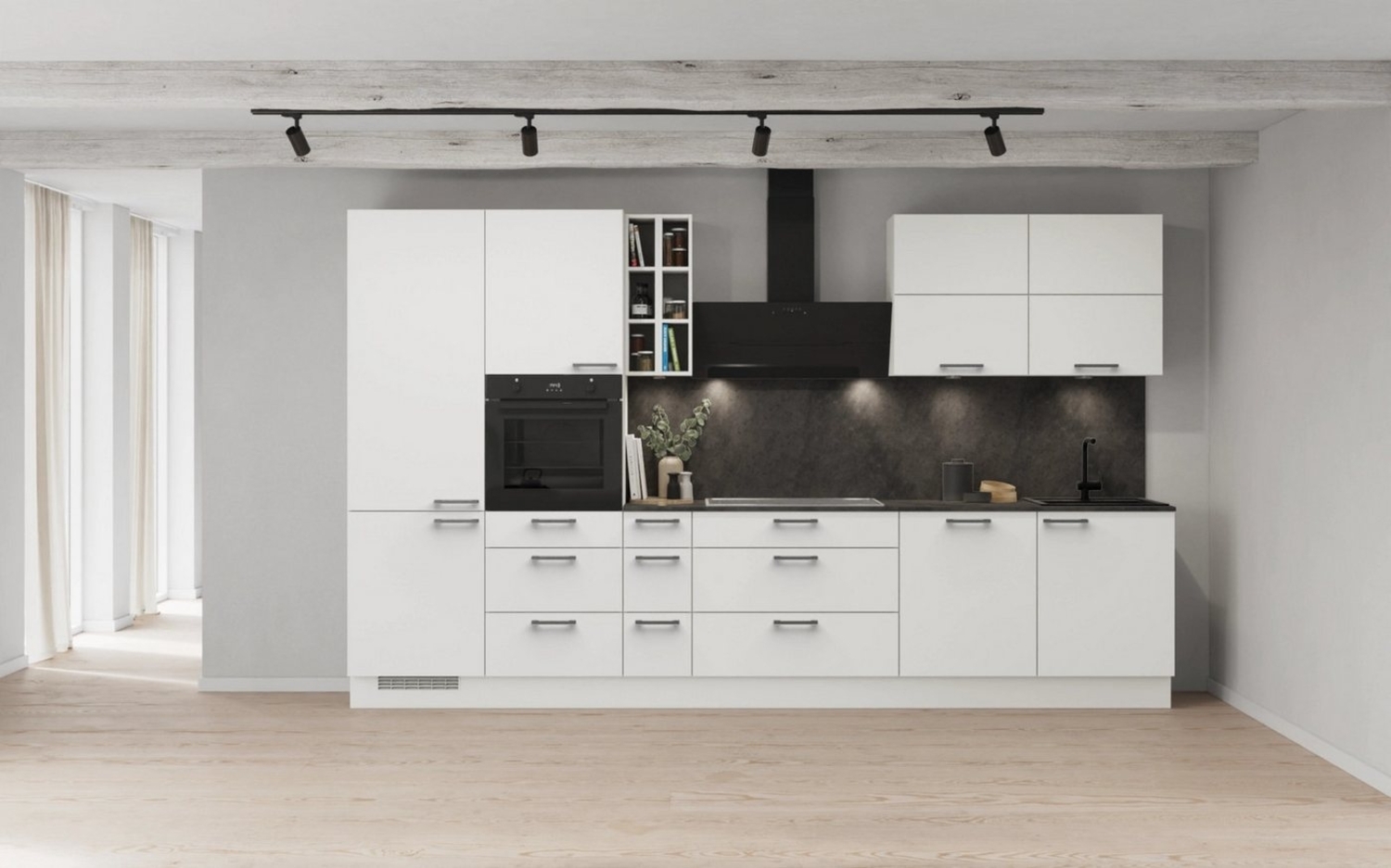 nobilia® Küchenzeile Langeland, individuell anpassbar, gratis Küchenplanung mit Profis, (360 Breite), vormontiert, wahlw. mit E-Geräten, inkl. Lieferung & Montage Bild 1
