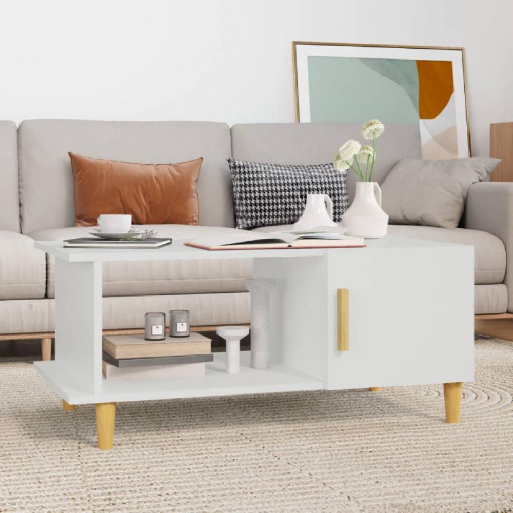 Couchtisch Weiß 90 x 50 x 40 cm Holzwerkstoff [812744] Bild 1