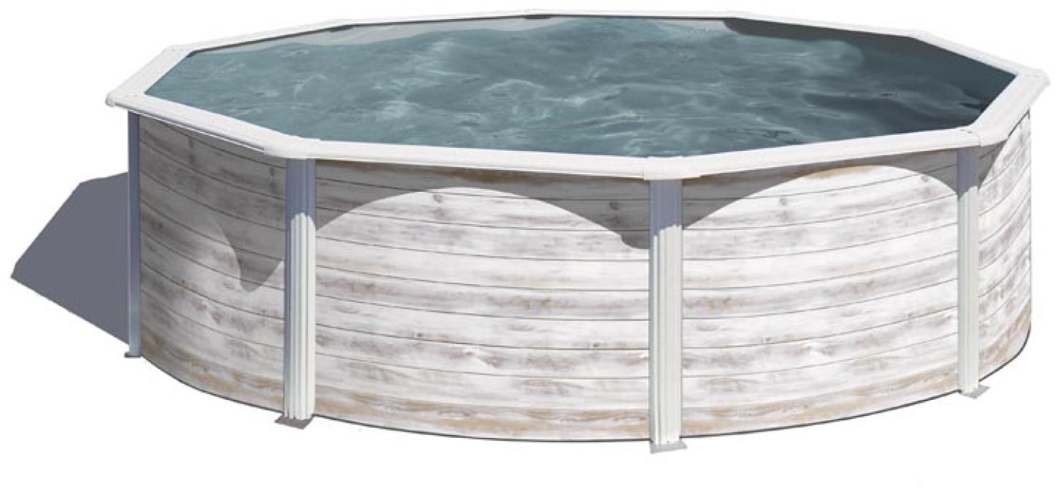 Finlandia Stahlwandpool Rund - 350 x 120 cm Bild 1