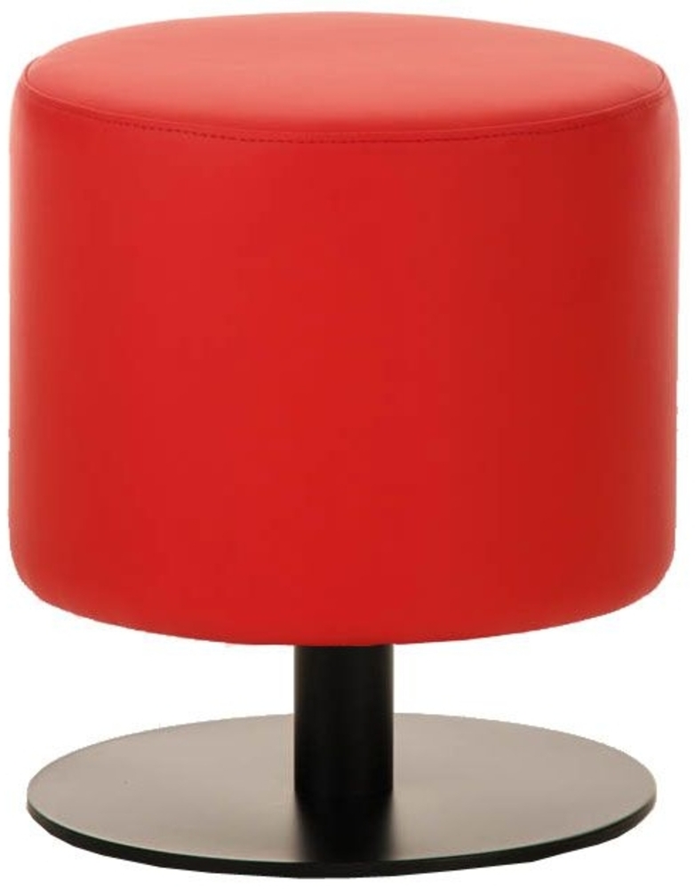 Sitzhocker - Max 2 - Hocker Rundhocker Kunstleder Rot 38x38 cm Bild 1