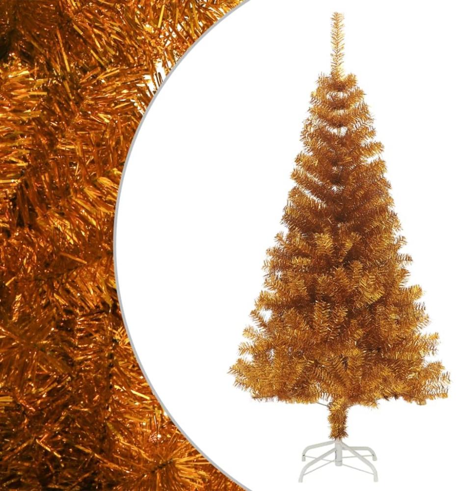 vidaXL Künstlicher Weihnachtsbaum mit Ständer Gold 150 cm PET 321009 Bild 1