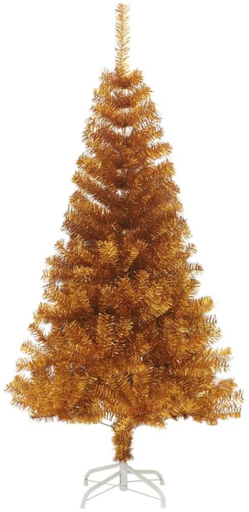 vidaXL Künstlicher Weihnachtsbaum mit Ständer Gold 150 cm PET 321009 Bild 1