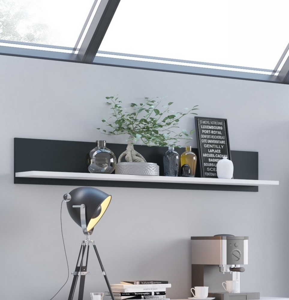 Wandpaneel Coburg / Campania, Holzwerkstoff, Schwarz, Weiß, 160 x 24 x 22 cm Bild 1