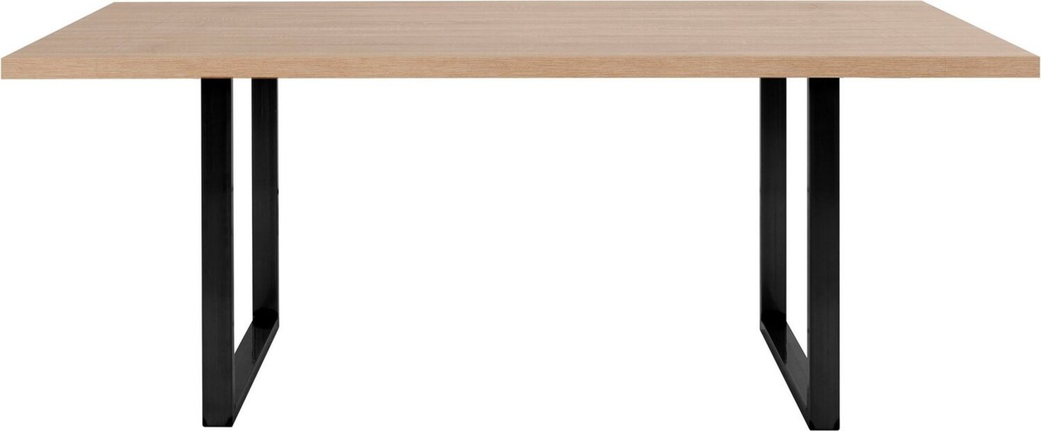 FORTE Tables Esstisch, Holzwerkstoff, Braun/Schwarz, 180 x 74,7 x 90 cm Bild 1