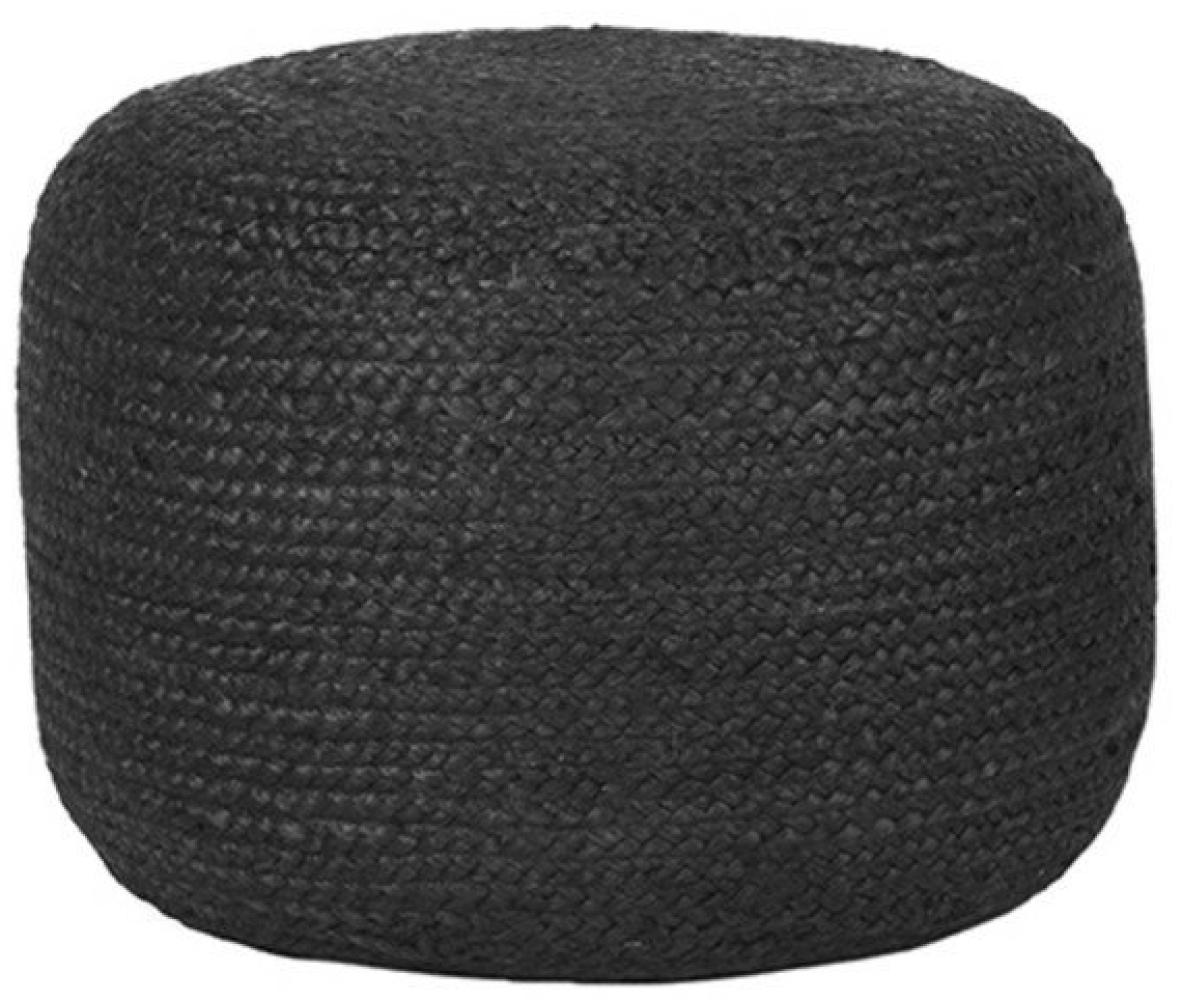 LABEL51 Pouf - Jute - Schwarz - Ø50 cm Bild 1