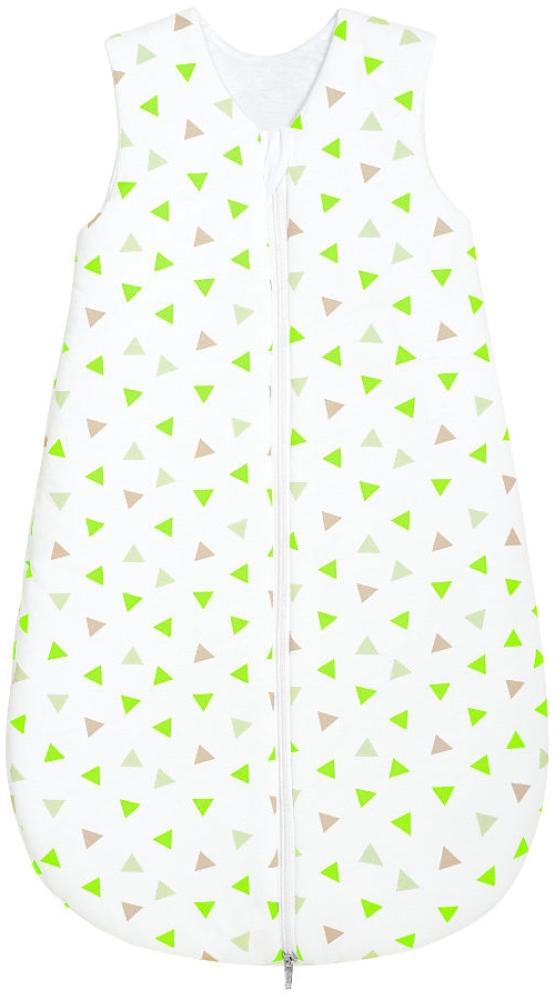Odenwälder Jersey-Schlafsack Basic Dreiecke limette 110 Bild 1