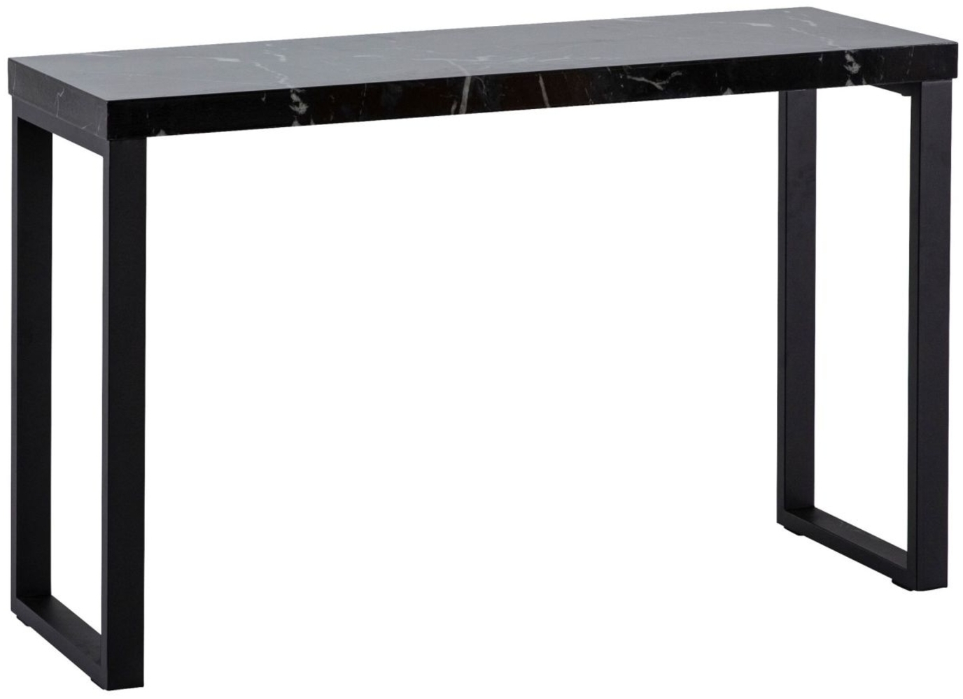 Konsolentisch Marmor-Optik Schwarz Hochglanz 120x40x76 cm Design Anrichte Flu... Bild 1