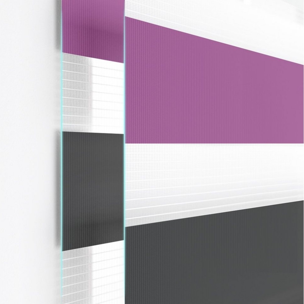 Doppelrollo Fensterrollos Ohne Bohren, Vkele, 130cm/160cm, klemmfix,klemmträger, Sonnenschutz, Lichtdurchlässig und Verdunkelnd. Bild 1