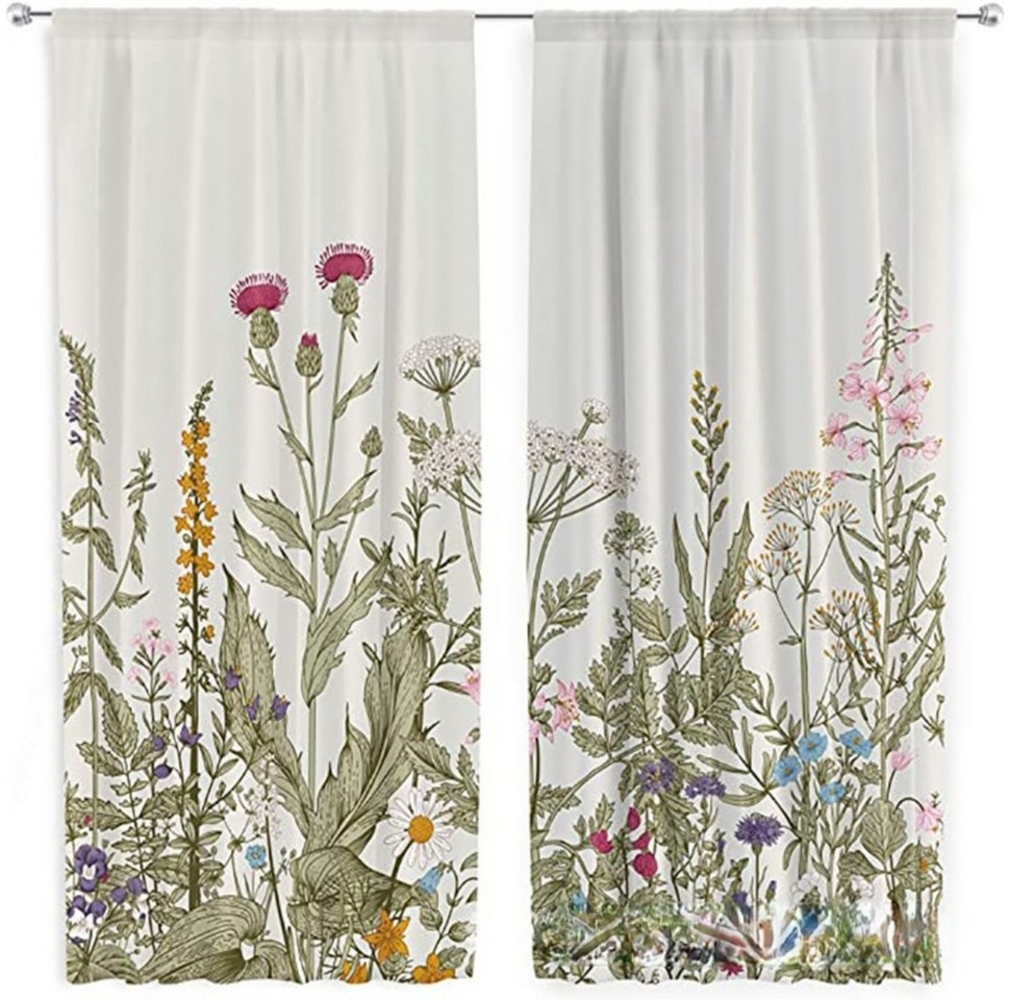 BYSURE Gardine (2 St), Scheibengardine Bistrogardine Küchengardinen 2er Set H 100 x B 70 Bild 1