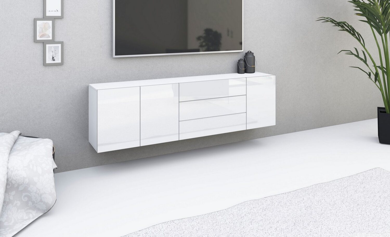 borchardt Möbel Sideboard Sophia, Breite 190 cm, hängend und stehend montierbar Bild 1