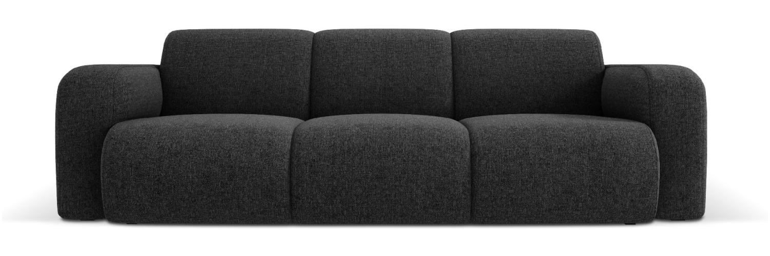 Micadoni Boucle Sofa Molino 3-Sitzer Chenille Schwarz Bild 1