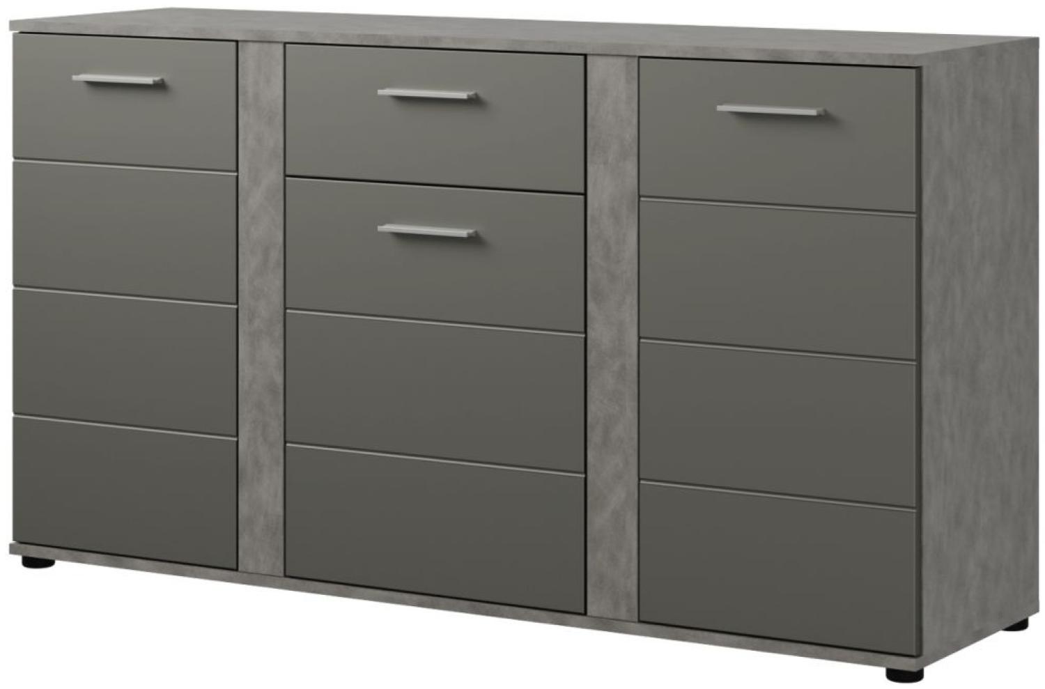 Sideboard Bailey in grau matt und Matera grau 150 cm Bild 1