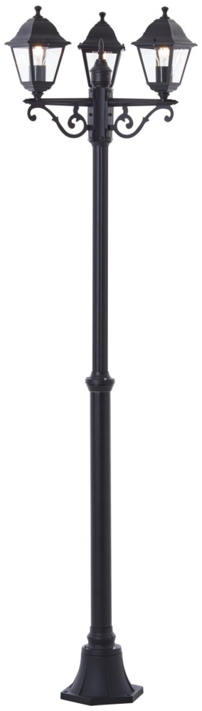 BRILLIANT Nissie Außenstandleuchte 3flg schwarz | 3x A60, E27, 60W, geeignet für Normallampen (nicht enthalten) Bild 1