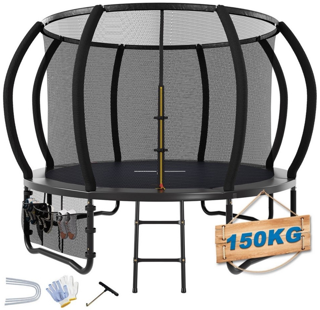 HOMALL Gartentrampolin Kindertrampolin Ø305/366, Gewicht 150kg, Ø 228 cm, (228 cm, Ø 228/305/366/427 cm, mit Sicherheitsnetz und Leiter, 360° Schutzgitter) Bild 1