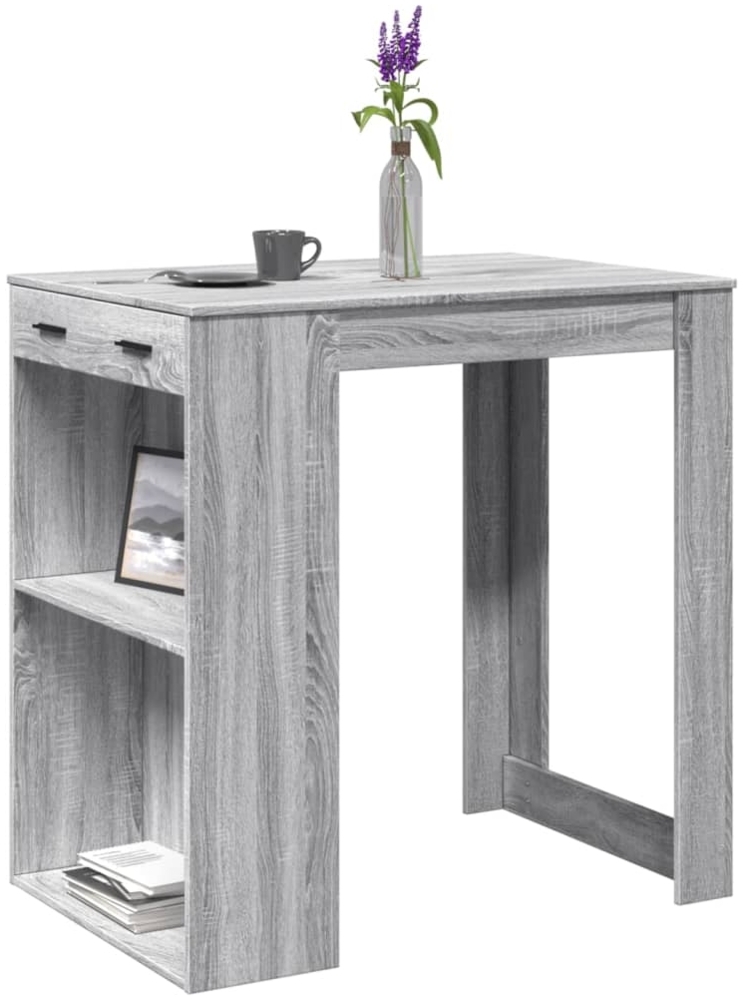 vidaXL Bartisch Grau Sonoma 102x70x103,5 cm Holzwerkstoff 3309326 Bild 1