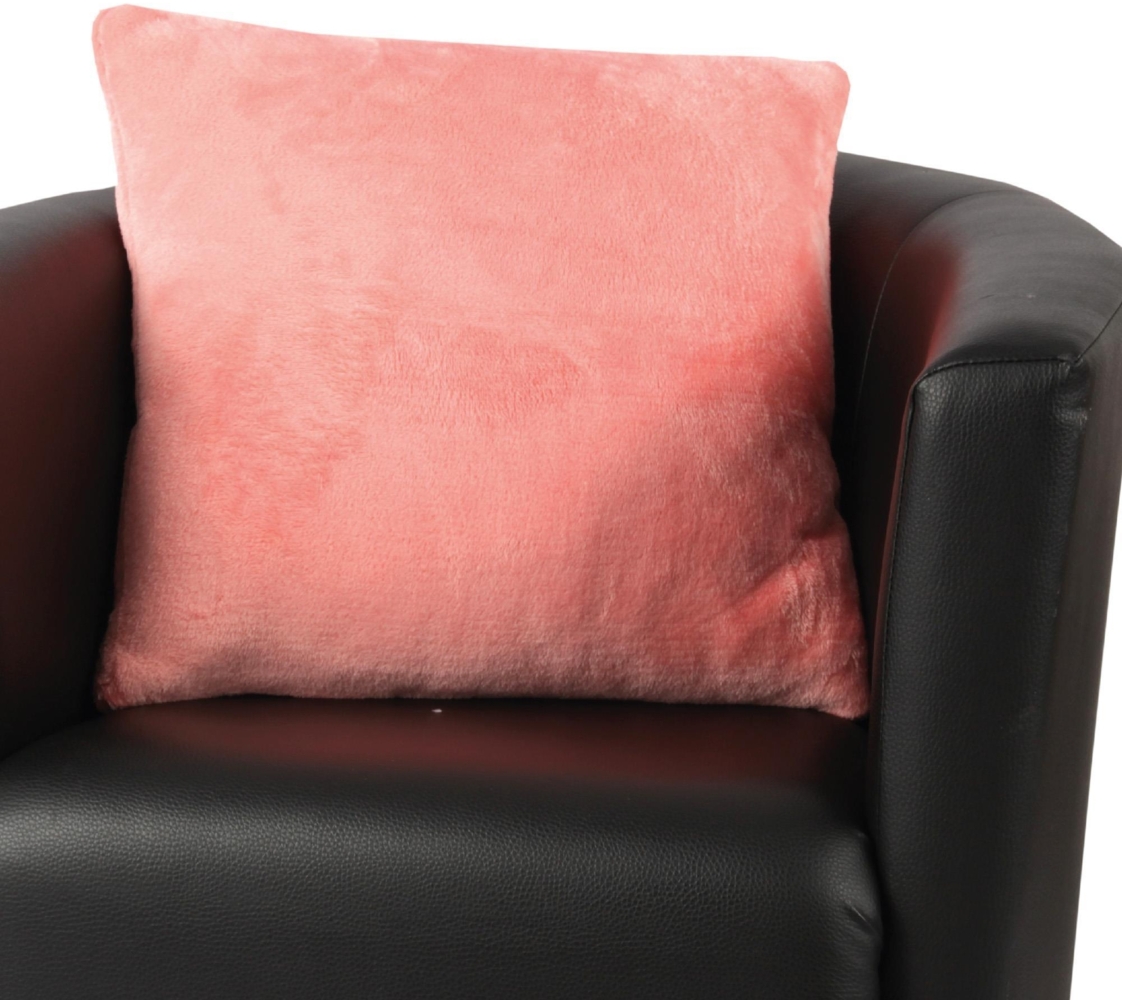 Kissenhülle Kuschel "Celina", in der Größe "45 x 45cm" - Lachs - Kissenbezug mit Reißverschluss Bild 1