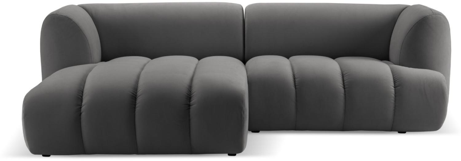 Micadoni Modulares Ecksofa Harry 3-Sitzer Links Samtstoff Zement Bild 1