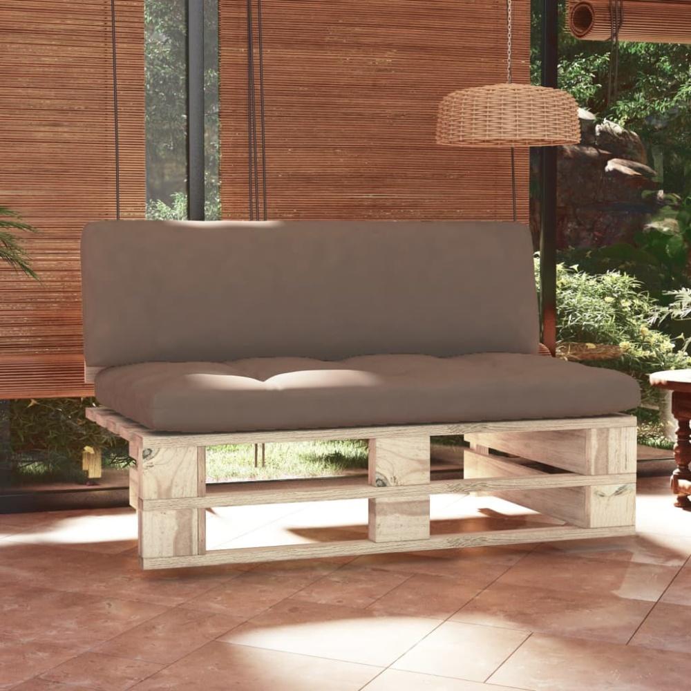 vidaXL Outdoor-Mittelsofa Paletten Imprägniertes Kiefernholz Bild 1